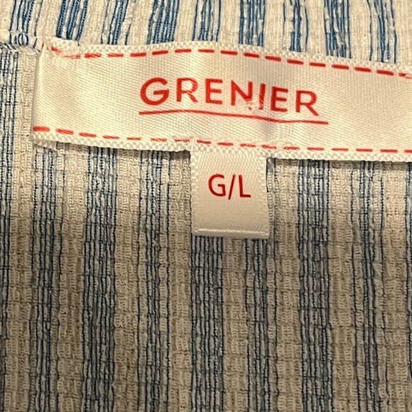 GRENIER – Blue Striped Sleeveless Top Size L - Picture 2 of 7